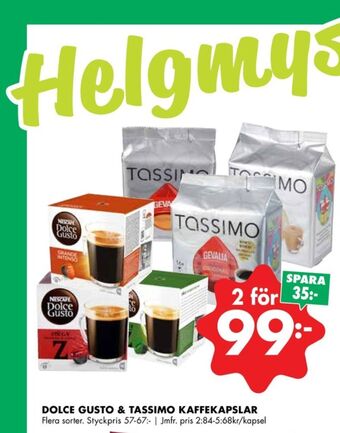 ÖoB Nescafe dolce gusto kaffekapslar erbjuda