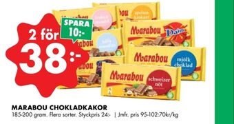 ÖoB Marabou chokladkaka frukt & mandel erbjuda