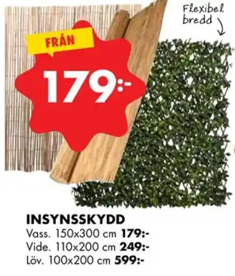 Barnängen insynsskydd