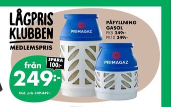 ÖoB Primagaz gas erbjuda