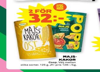 Stora Coop Coop majskakor erbjuda