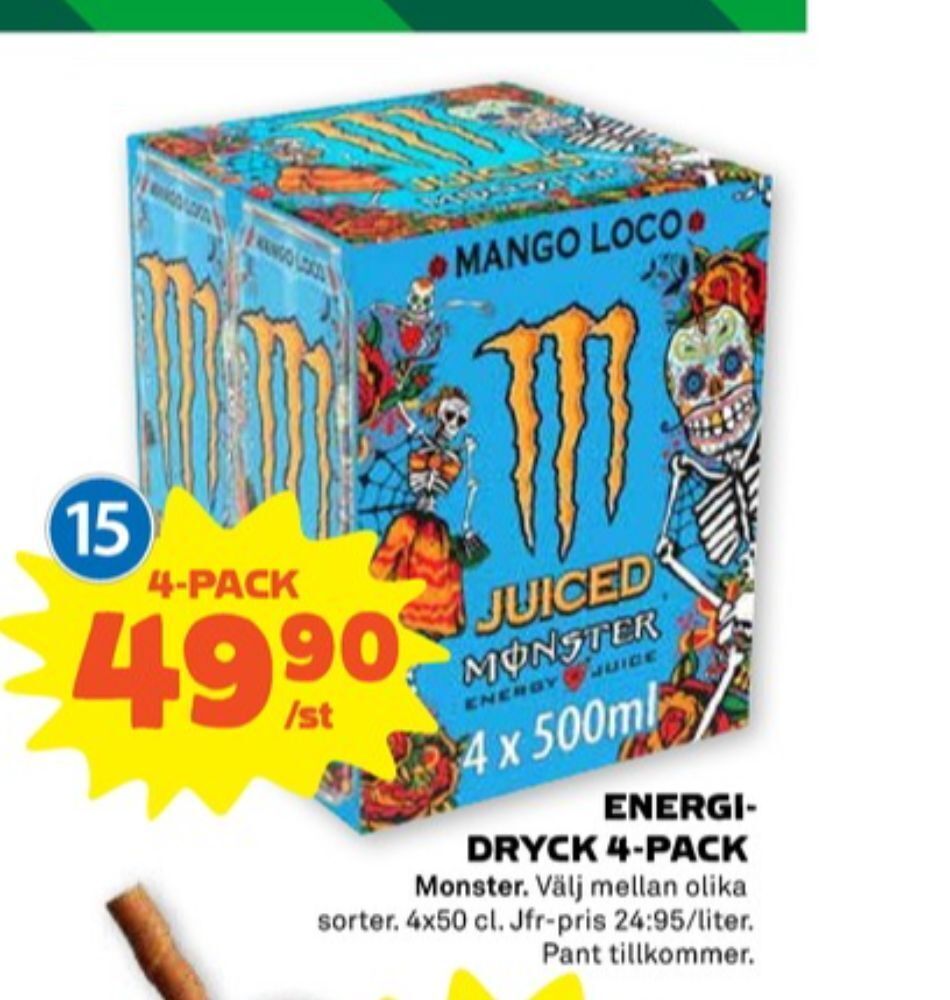 Monster energidryck erbjudande hos Stora Coop