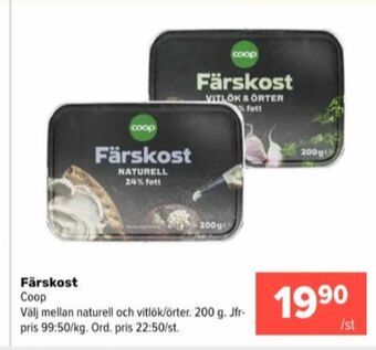 Coop Extra Coop färskost erbjuda