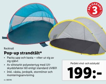 Pop-up strandtält