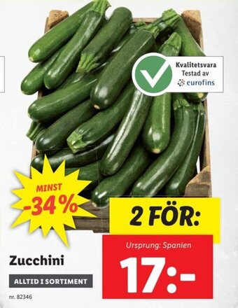 Lidl Zucchini erbjuda