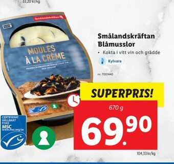 Lidl Smålandskräftan Blåmusslor erbjuda