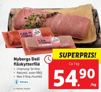 Lidl Nybergs Deli fläskytterfilé erbjuda