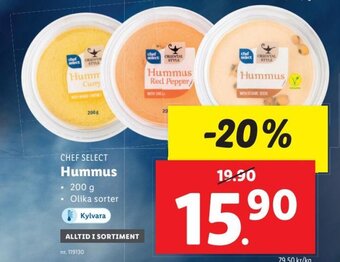 Lidl CHEF SELECT Hummus erbjuda