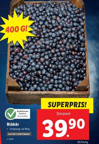 Lidl Blåbär erbjuda