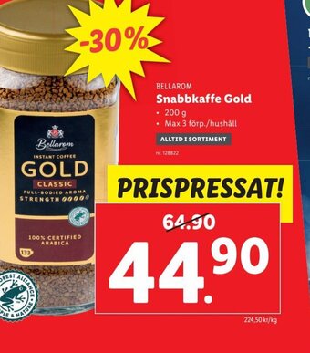 Lidl Bellarom Snabbkaffe Gold erbjuda