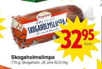 Matöppet Skogaholmslimpa erbjuda