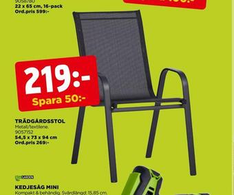 Jem&Fix Trädgårdsstol erbjuda