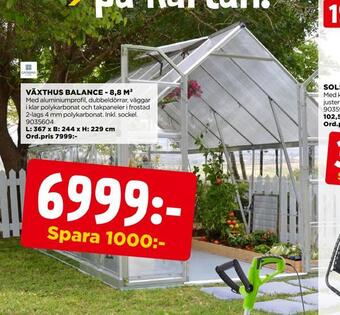 Jem&Fix Växthus balance - 8,8 m2 erbjuda