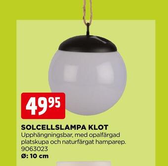 Jem&Fix Solcellslampa klot erbjuda