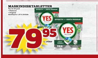 Bonum Matmarknad Maskindisktabletter erbjuda