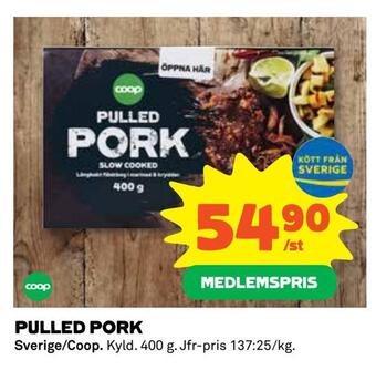 Coop Daglivs Pulled pork erbjuda