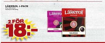 Bonum Matmarknad Läkerol 1-pack erbjuda