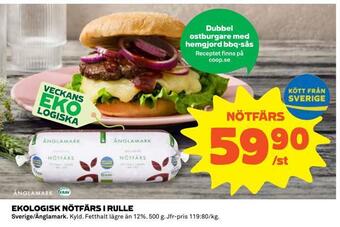 Coop Konsum Ekologisk nötfärs i rulle erbjuda