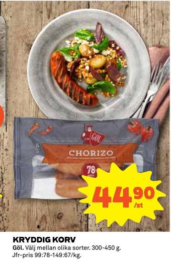 Coop Daglivs Kryddig korv erbjuda