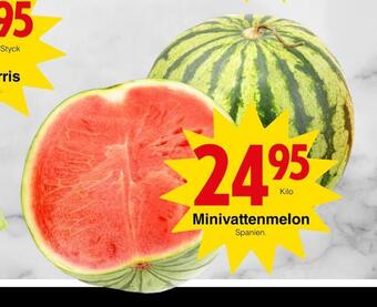 Matöppet Minivattenmelon erbjuda
