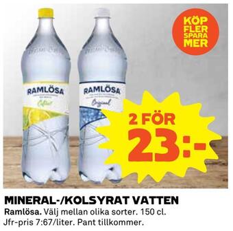 Coop Daglivs Mineral-/kolsyrat vatten erbjuda