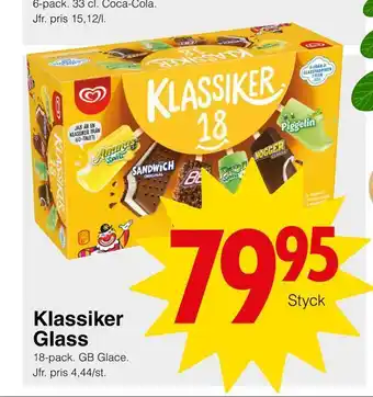 Matöppet Klassiker glass erbjuda