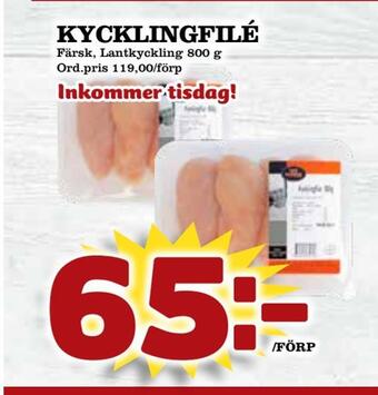 Din Mat Kycklingfilé erbjuda