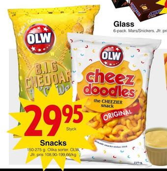 Matöppet Snacks erbjuda