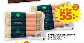 Stora Coop Familjens grillkorv erbjuda