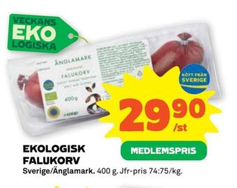 Stora Coop Ekologisk falukorv erbjuda