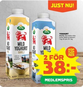 Coop Forum Yoghurt erbjuda