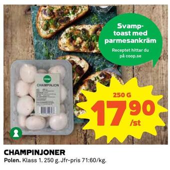 Coop Extra Champinjoner erbjuda