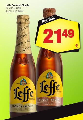 Calle Leffe brune el. blonde erbjuda