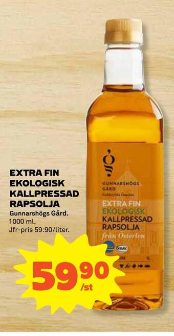 Stora Coop Extra fin ekologisk kallpressad rapsolja erbjuda
