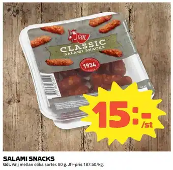 Coop Salami snacks erbjuda