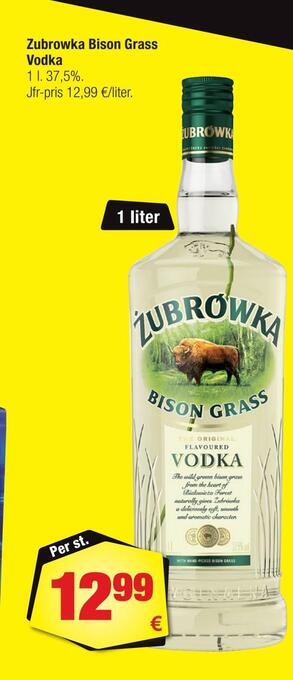 Calle Zubrowka bison grass vodka erbjuda