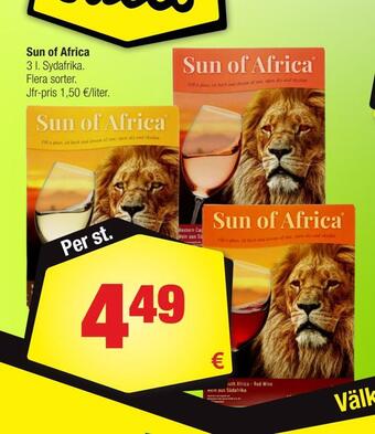 Calle Sun of africa erbjuda