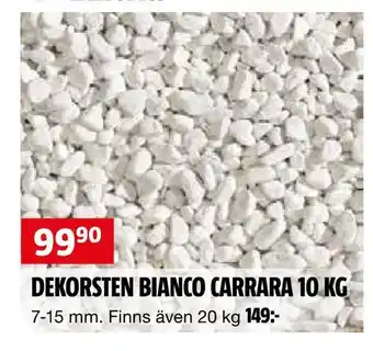 Bauhaus Dekorsten bianco carrara 10 kg erbjuda