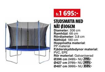 Bauhaus Studsmatta med nät ø306cm erbjuda