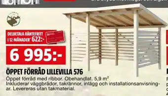 Bauhaus Öppet förråd lillevilla 576 erbjuda