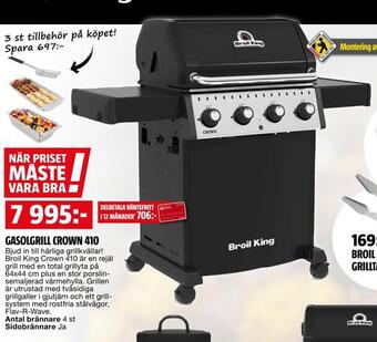 Bauhaus Gasolgrill crown 410 erbjuda