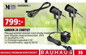 Bauhaus Garden 24 startset erbjuda