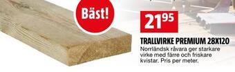 Bauhaus Trallvirke premium 28x120 erbjuda