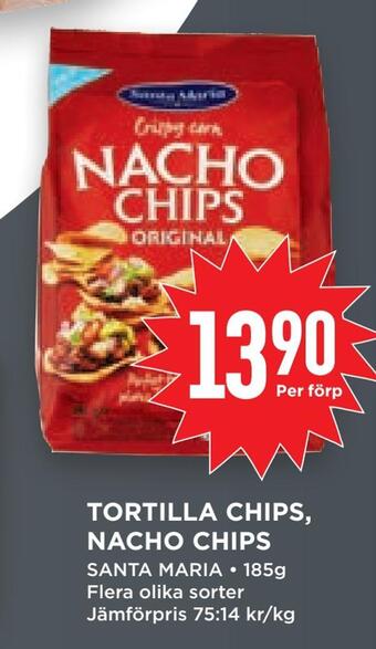 Willys Hemma Tortilla chips, nacho chips erbjuda
