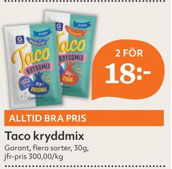 Hemköp Taco kryddmix erbjuda