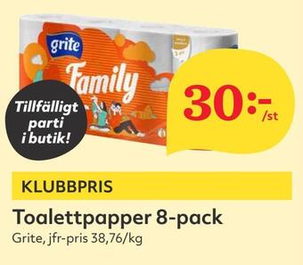 Hemköp Toalettpapper 8-pack erbjuda
