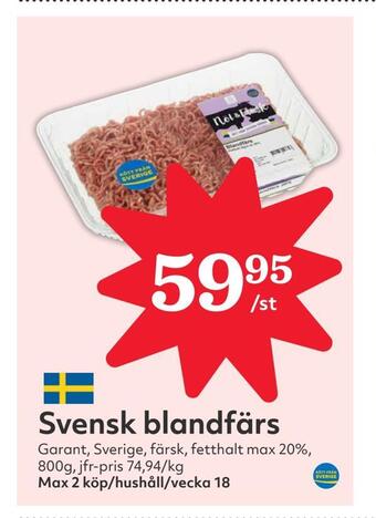 Hemköp Svensk blandfärs erbjuda