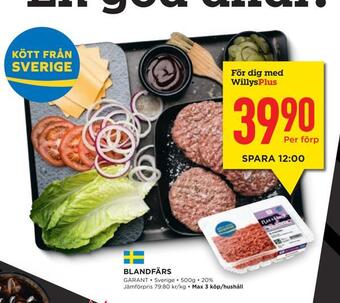 Willys Hemma Blandfärs erbjuda