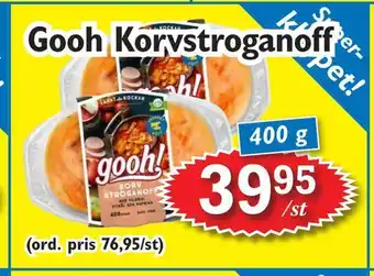 T-jarlen Gooh korvstroganoff erbjuda