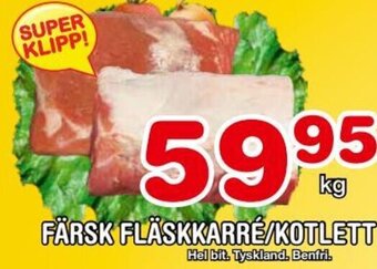 Nya Pulsen FÄRSK FLÄSKKARRÉ/KOTLETT erbjuda